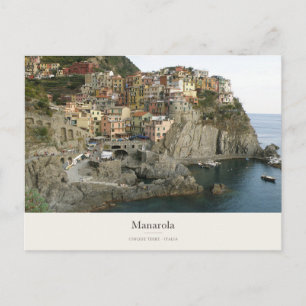 Buntes Dorf Manarola oberhalb des ligurischen Meer Postkarte