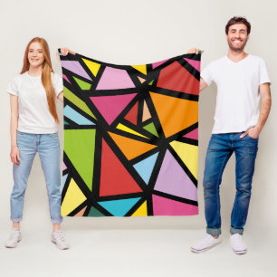 Buntes Dreiecke-Muster 3 Fleecedecke