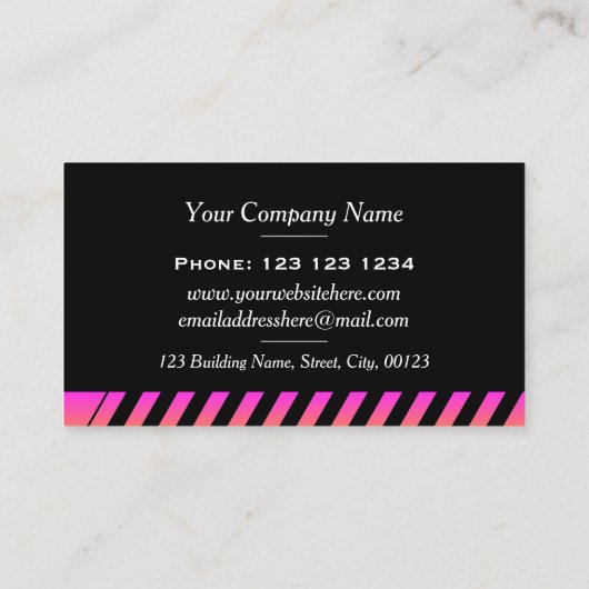 Buntes dynamisches gestreiftes modernes visitenkarte (Rückseite)
