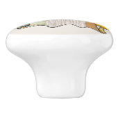 buntes Eichhörnchen Keramikknauf (Seitenansicht)