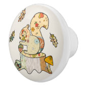 buntes Eichhörnchen Keramikknauf (Rechts)