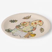 Buntes Eichhörnchen Pappteller (Schrägansicht)