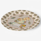 Buntes Eichhörnchen Pappteller (Schrägansicht)