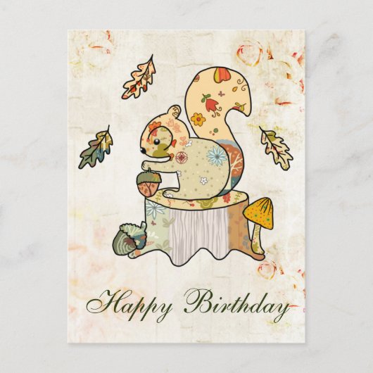 Buntes Eichhörnchen Postkarte (Vorderseite)