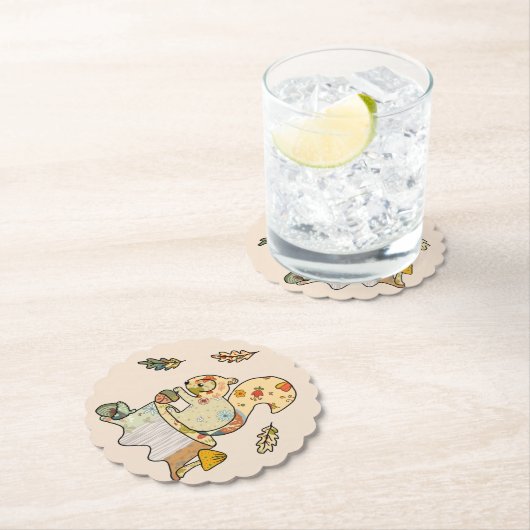 Buntes Eichhörnchen  Untersetzer (Vor Ort)