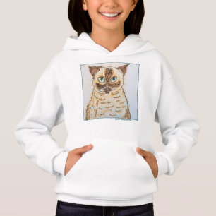 Buntes Eigenartiges Katzenporträt Hoodie