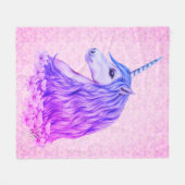 Buntes Einhorn Fleecedecke (Vorderseite (Horizontal))
