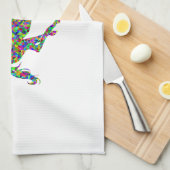 Buntes Einhorn Küchentuch (Viertel Falte)