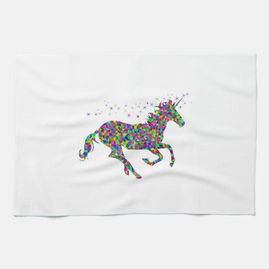 Buntes Einhorn Küchentuch (Horizontal)