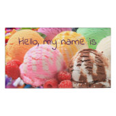 buntes Eis Namenschild (Vorderseite)