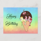 buntes Eis Postkarte (Vorderseite)