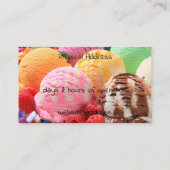 buntes Eis Visitenkarte (Rückseite)