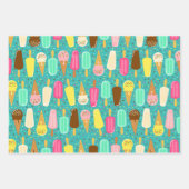Buntes Eiscreme-Muster Dopamin-Design Geschenkpapier Set (Vorderseite 2)