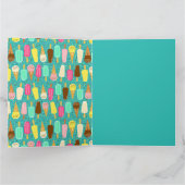 Buntes Eiscreme-Muster Dopamin-Design Karte (Innenseite)