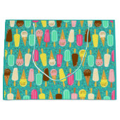 Buntes Eiscrememuster Große Geschenktüte (Vorderseite)