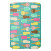 Buntes Eiscrememuster Sommer Badematte (Vorderseite Vertikal)