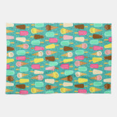 Buntes Eiscrememuster Sommer Geschirrtuch (Horizontal)