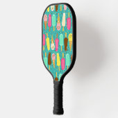 Buntes Eiscrememuster Sommer Pickleball Schläger (Links)