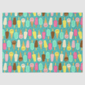 Buntes Eiscrememuster Sommer Seidenpapier (Vorderseite)