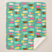 Buntes Eiscrememuster Sommer Sherpadecke (Vorderseite)