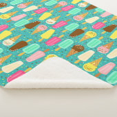 Buntes Eiscrememuster Sommer Sherpadecke (3/4)