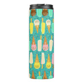 Buntes Eiscrememuster Sommer Thermosbecher (Rückseite)