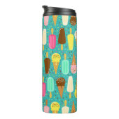 Buntes Eiscrememuster Sommer Thermosbecher (Nach rechts gedreht)