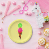 buntes Eismädchen Pappteller (Party)