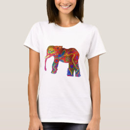 Buntes Elefant-Kleid T-Shirt