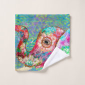 Buntes Elefant-Tuch-Set, Elefantgeschenke Badhandtuch Set (Waschlappen)