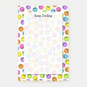 Buntes Emoji stellt behalten das Lächeln gegenüber Post-it Klebezettel (Vorderseite)