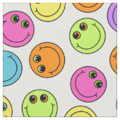 Buntes Emoji stellt gegenüber Stoff (Nahaufnahme)