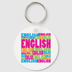 Buntes Englisch Schlüsselanhänger