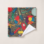 Buntes Ensemble durch Wassily Kandinsky Badhandtuch Set (Waschlappen)