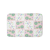 Buntes Eulen-Muster für Kinder 2 Badematte (Vorderseite)