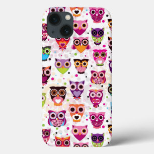 Buntes Eulen-Muster für Kinder 2 Case-Mate iPhone Hülle