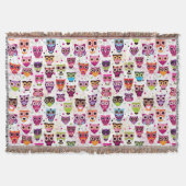 Buntes Eulen-Muster für Kinder 2 Decke (Vorderseite)