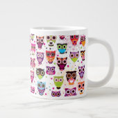 Buntes Eulen-Muster für Kinder 2 Jumbo-Tasse (Rechts)