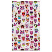 Buntes Eulen-Muster für Kinder 2 Kleine Geschenktüte (Rückseite)