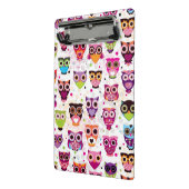 Buntes Eulen-Muster für Kinder 2 Mini Klemmbrett (Gewinkelt2)