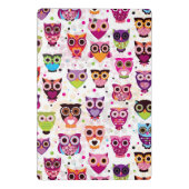 Buntes Eulen-Muster für Kinder 2 Mini Klemmbrett (Rückseite)