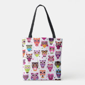 Buntes Eulen-Muster für Kinder 2 Tasche (Rückseite)