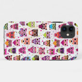 Buntes Eulen-Muster für Kinder Case-Mate iPhone Hülle (Rückseite (Horizontal))