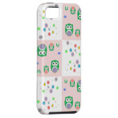 Buntes Eulen-Muster für Kinder Case-Mate iPhone Hülle (Rückseite/rechts)