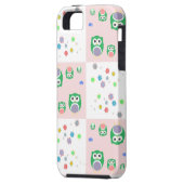 Buntes Eulen-Muster für Kinder Case-Mate iPhone Hülle (Rückseite Links)