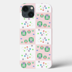 Buntes Eulen-Muster für Kinder iPhone 13 Hülle
