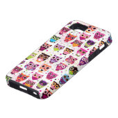 Buntes Eulen-Muster für Kinder Case-Mate iPhone Hülle (unten)