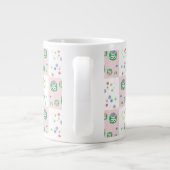 Buntes Eulen-Muster für Kinder Jumbo-Tasse (Rückseite)