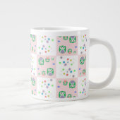 Buntes Eulen-Muster für Kinder Jumbo-Tasse (Rechts)