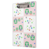 Buntes Eulen-Muster für Kinder Klemmbrett (Links)